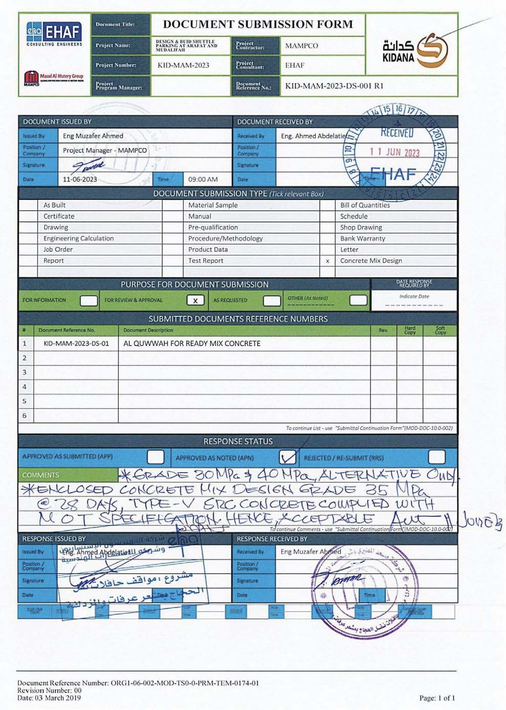 Accreditation Certificate 01