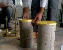 Hardened concrete sample