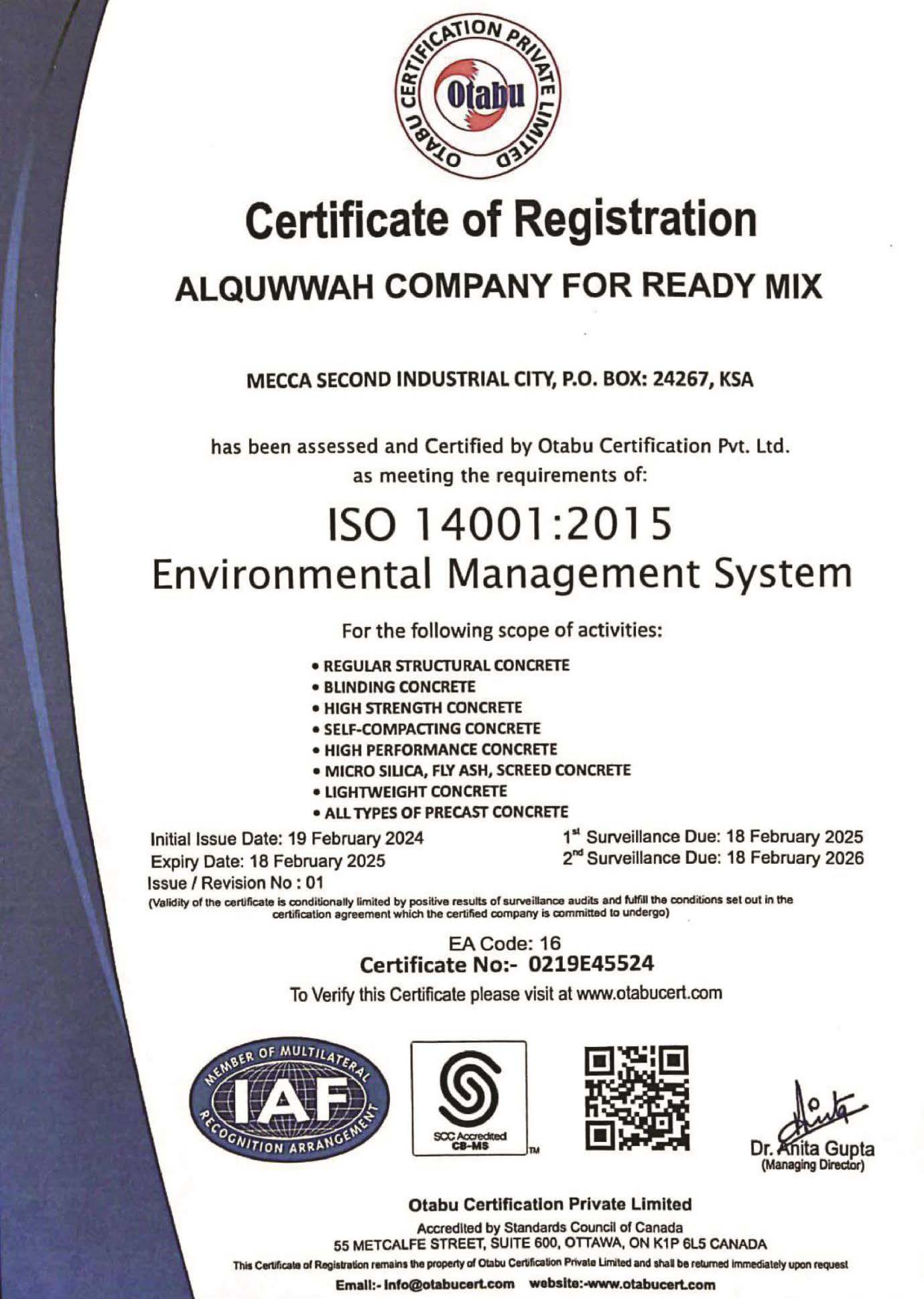 ISO 14001 Environmental Management System