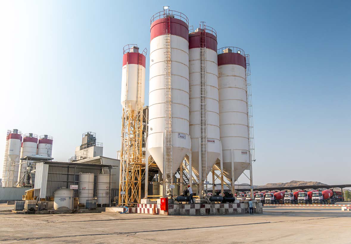 Concrete plant silos