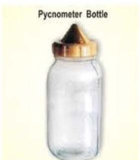 Specific gravity test bottle
